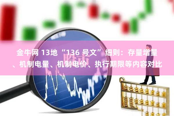 金牛网 13地 “136 号文” 细则：存量增量、机制电量、机制电价、执行期限等内容对比